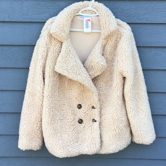 FAVLUX Jackets & Blazers - Teddy Peacoat Sherpa Jacket